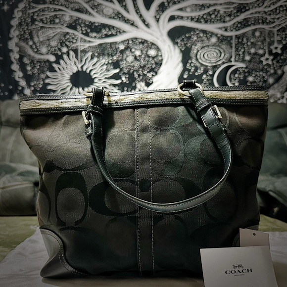 Vintage Y2K Coach 2006 Black Tote Bag shoulder bag - Picture 12 of 16